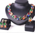 Collar + pulsera + pendientes + anillo cuencas africanas